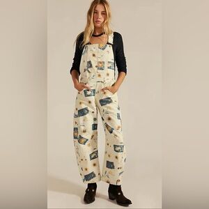 Free People We the Free Good luck overalls $168 NWT